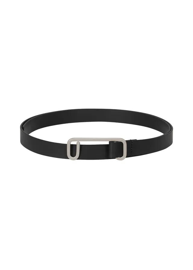 Issey Miyake Solid Leather Belt pásek Black kožený