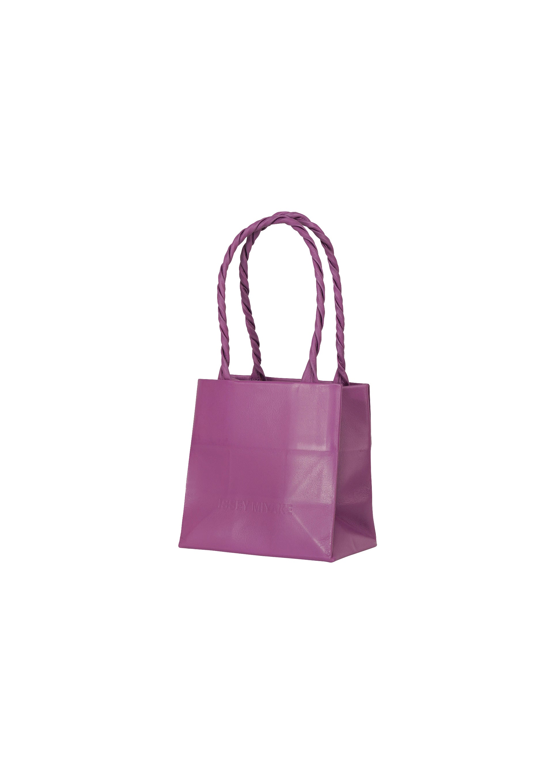 Issey Miyake Paper Bag kožená kabelka černá mini