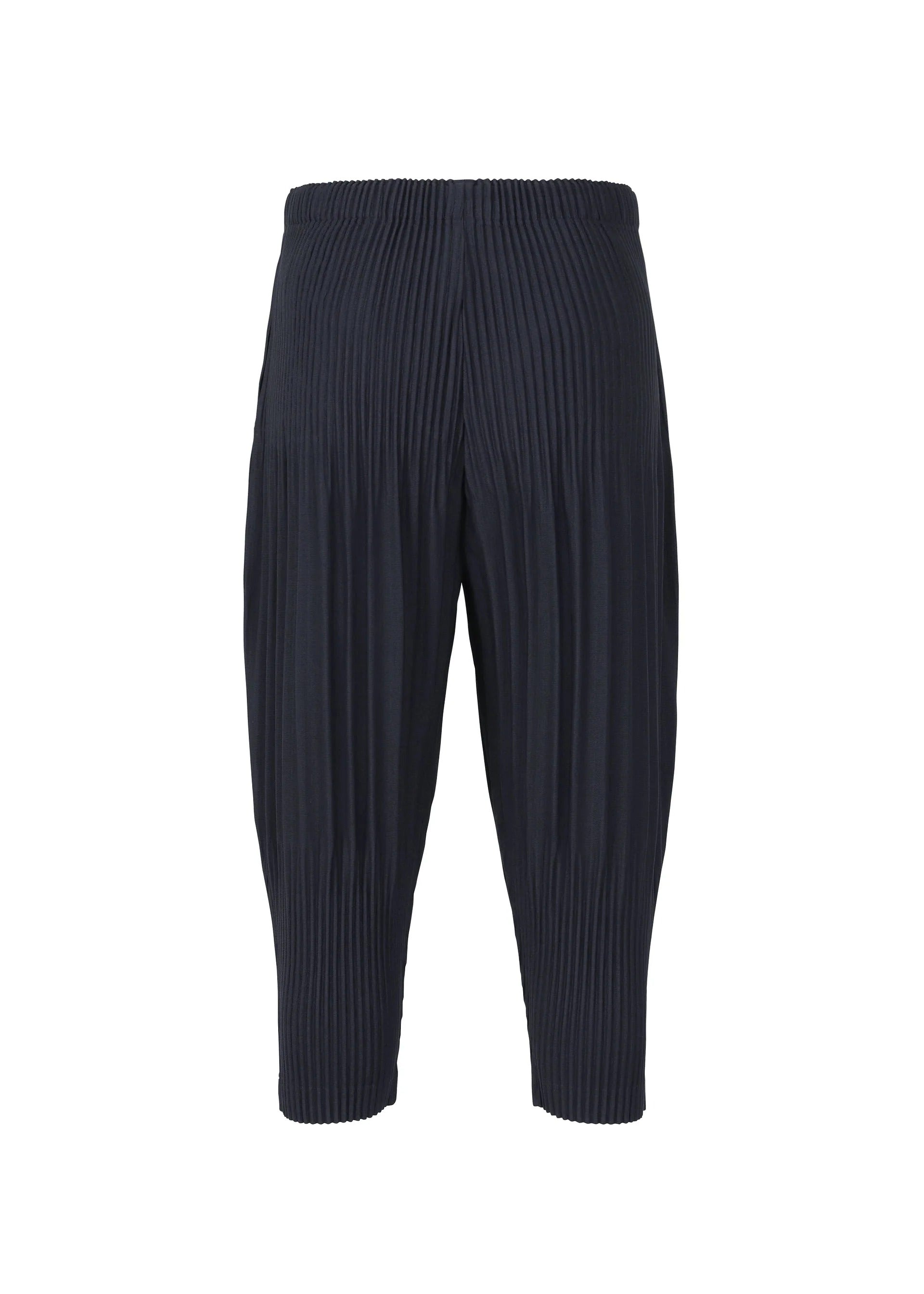 Issey Miyake Basics kalhoty černé cropped plisované