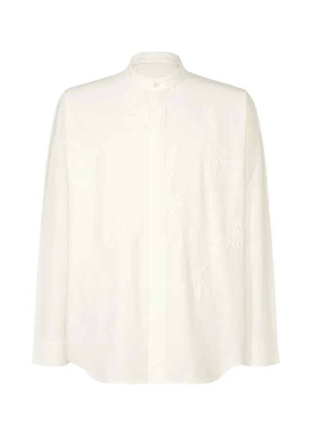 Issey Miyake Homme Plissé Embroidery Press košile White