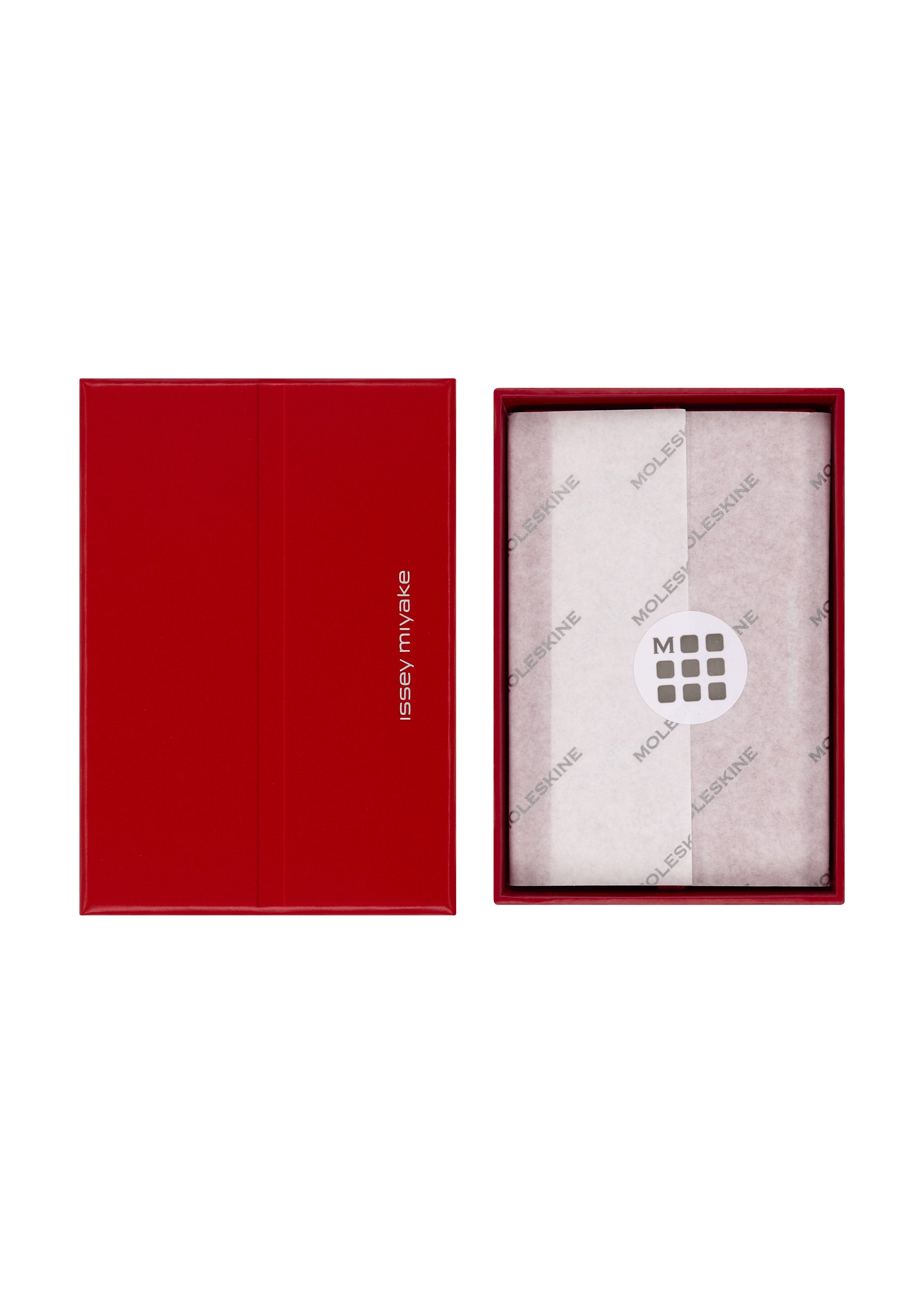 Issey Miyake Note-a-Note zápisník červený s vizitkářem