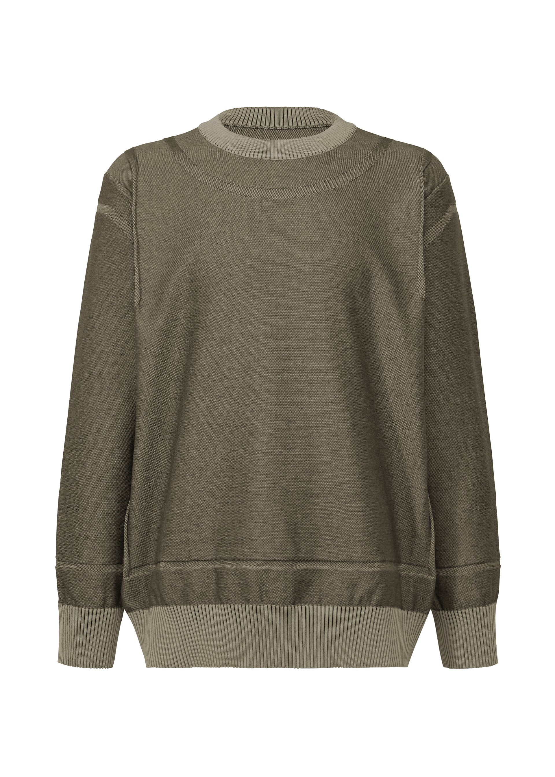Issey Miyake Type-K 005 svetr šedý s dlouhým rukávem