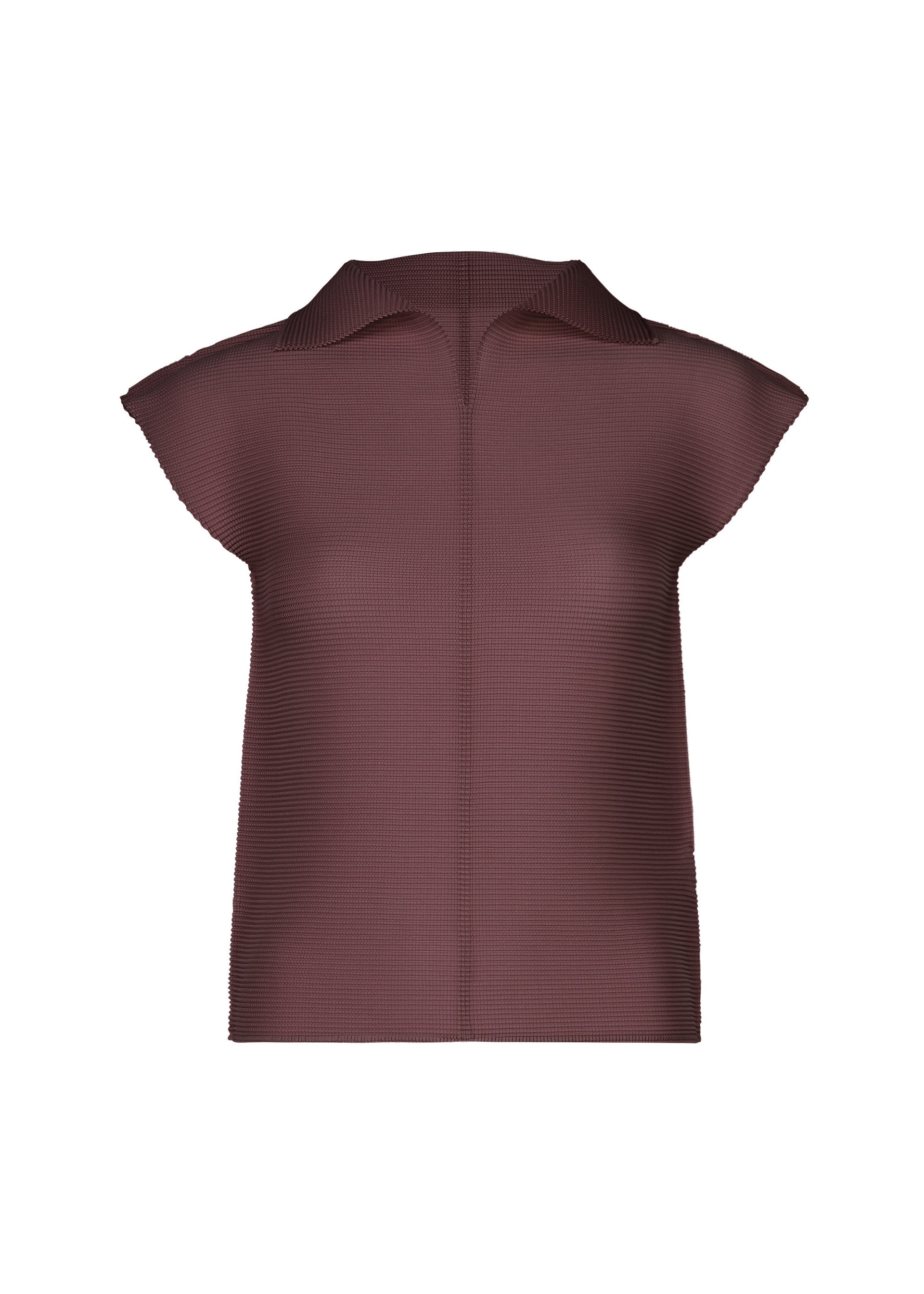 Issey Miyake Stretch Pleats 2 top bordeaux límec