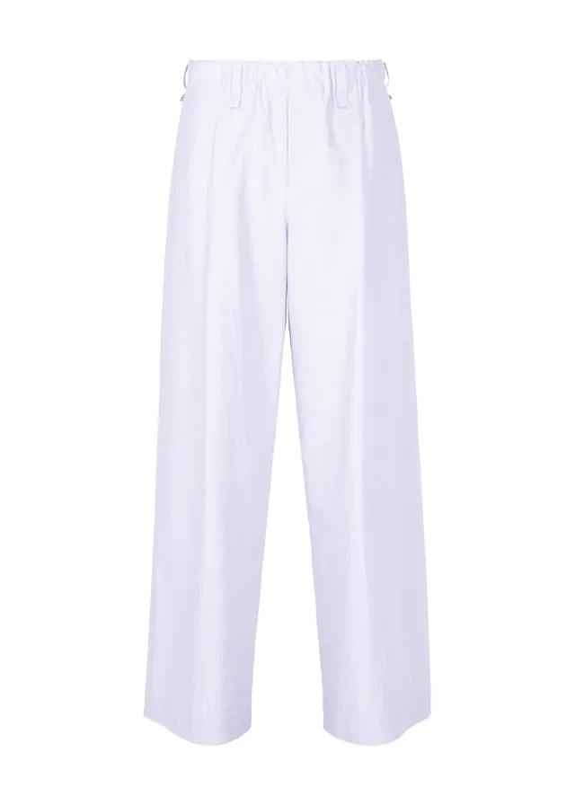 Homme Plissé Issey Miyake Freshen kalhoty White široké plisované