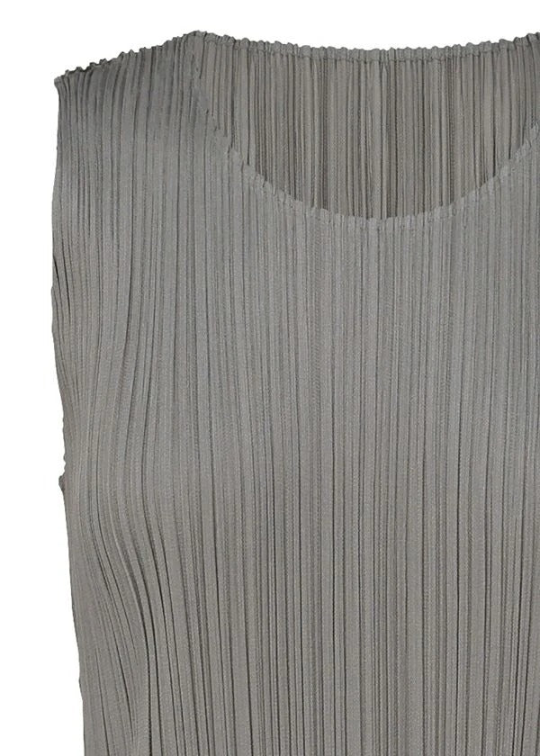 Issey Miyake Basics tunika světle šedá plisé