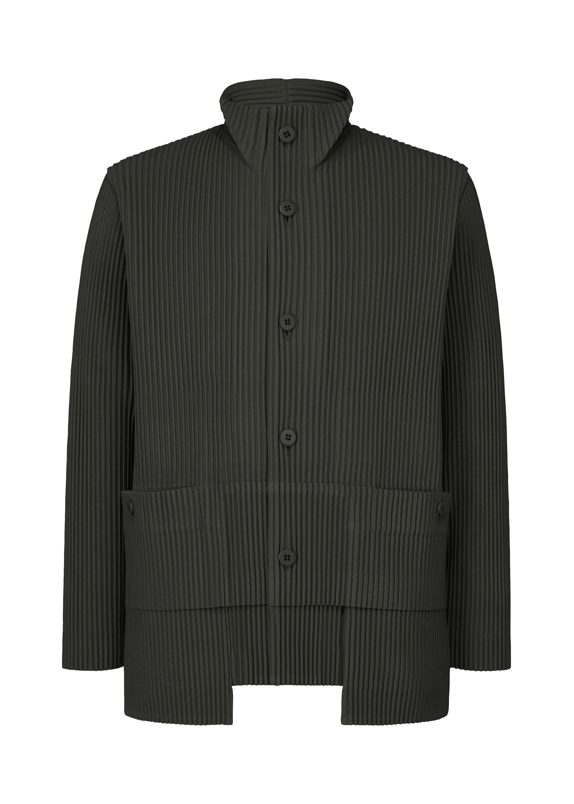 Homme Plissé Issey Miyake Multi-Pocket bunda limestone white plisovaná
