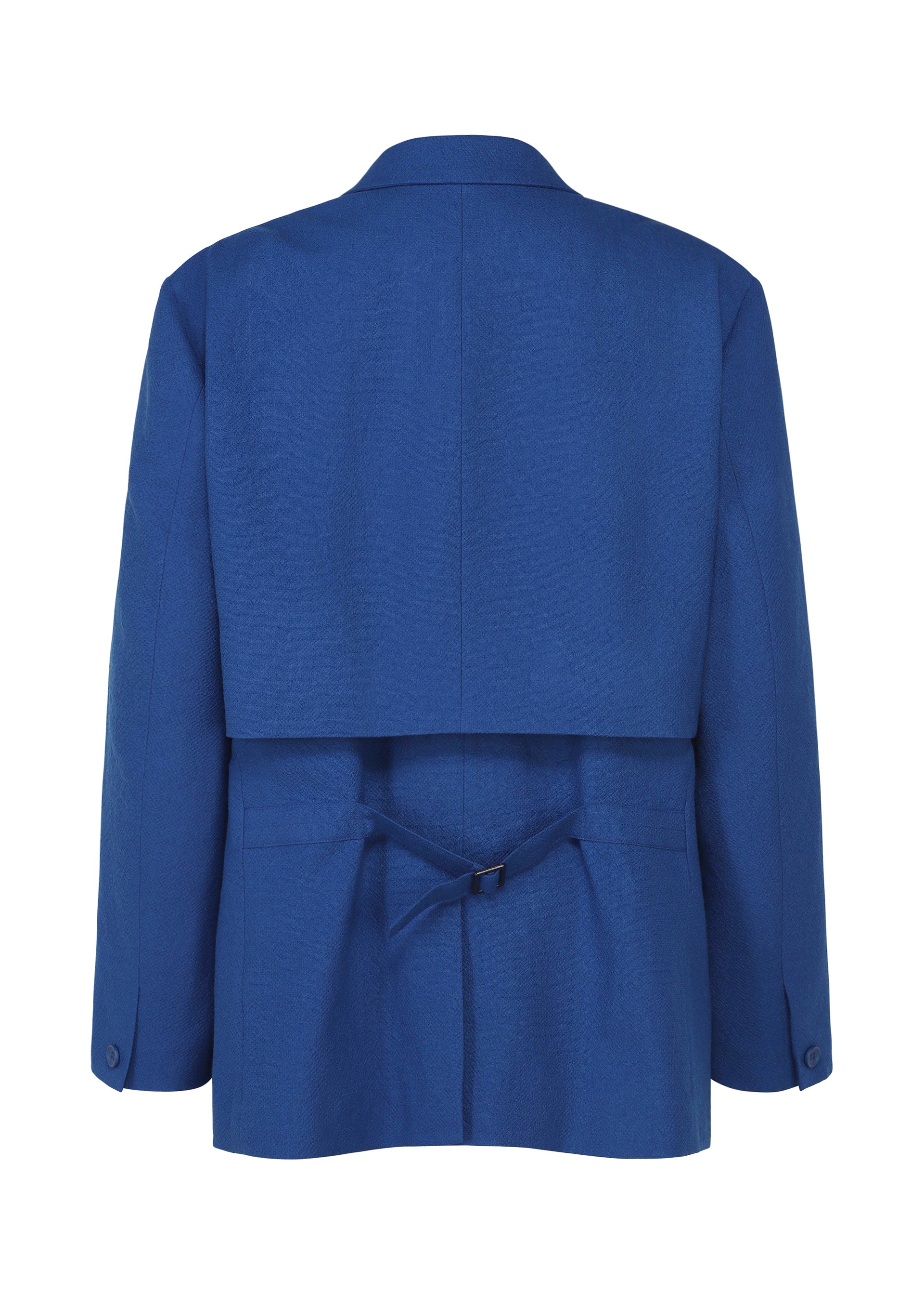 Issey Miyake Shrink Wool bunda černá vlněná 2v1