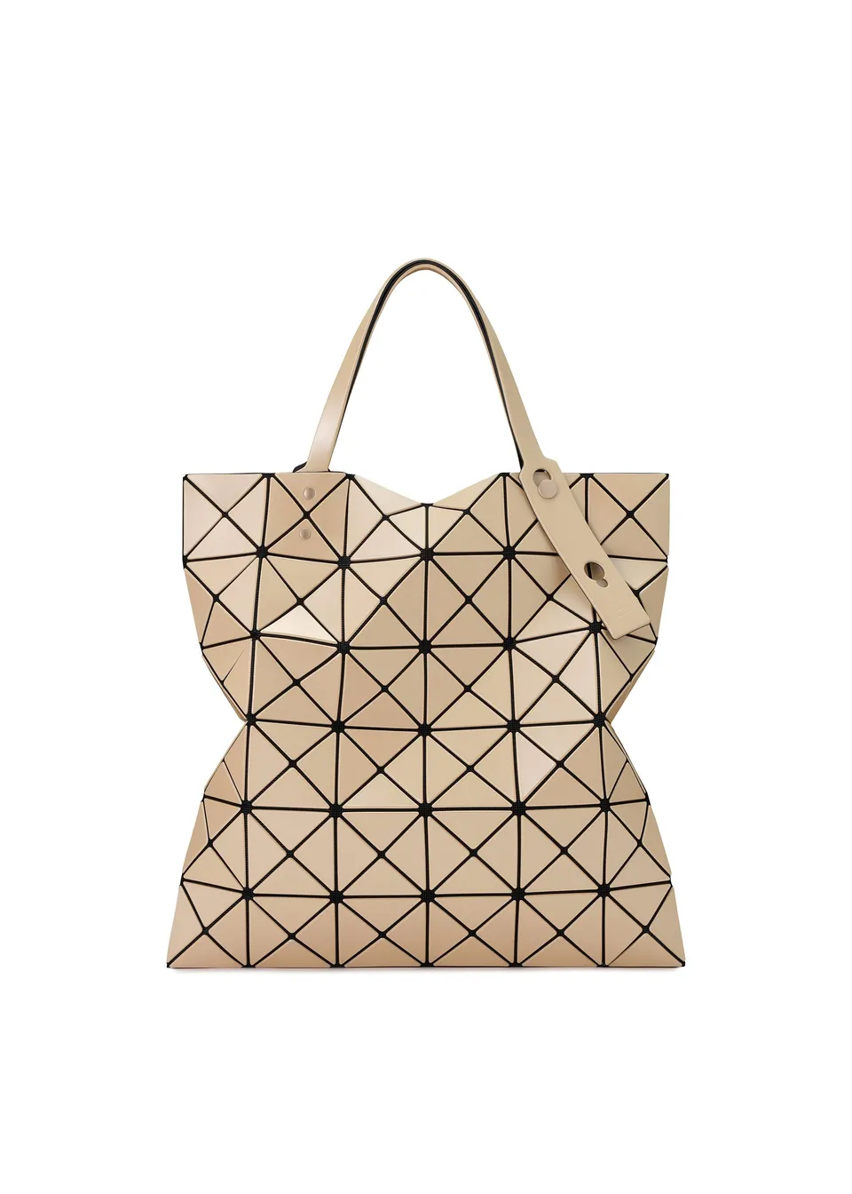 Issey Miyake Lucent Metallic tote kabelka béžová matná