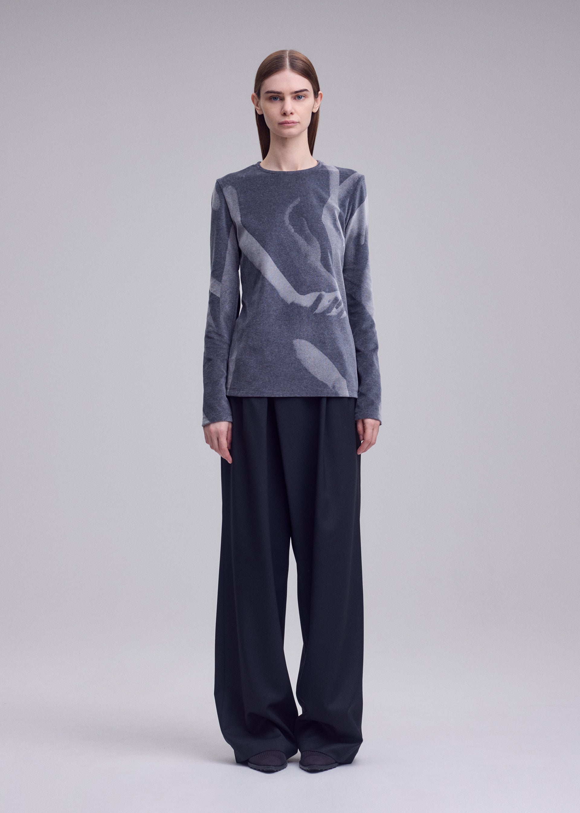 Issey Miyake Hands of Lover Velour top šedý vel. 2