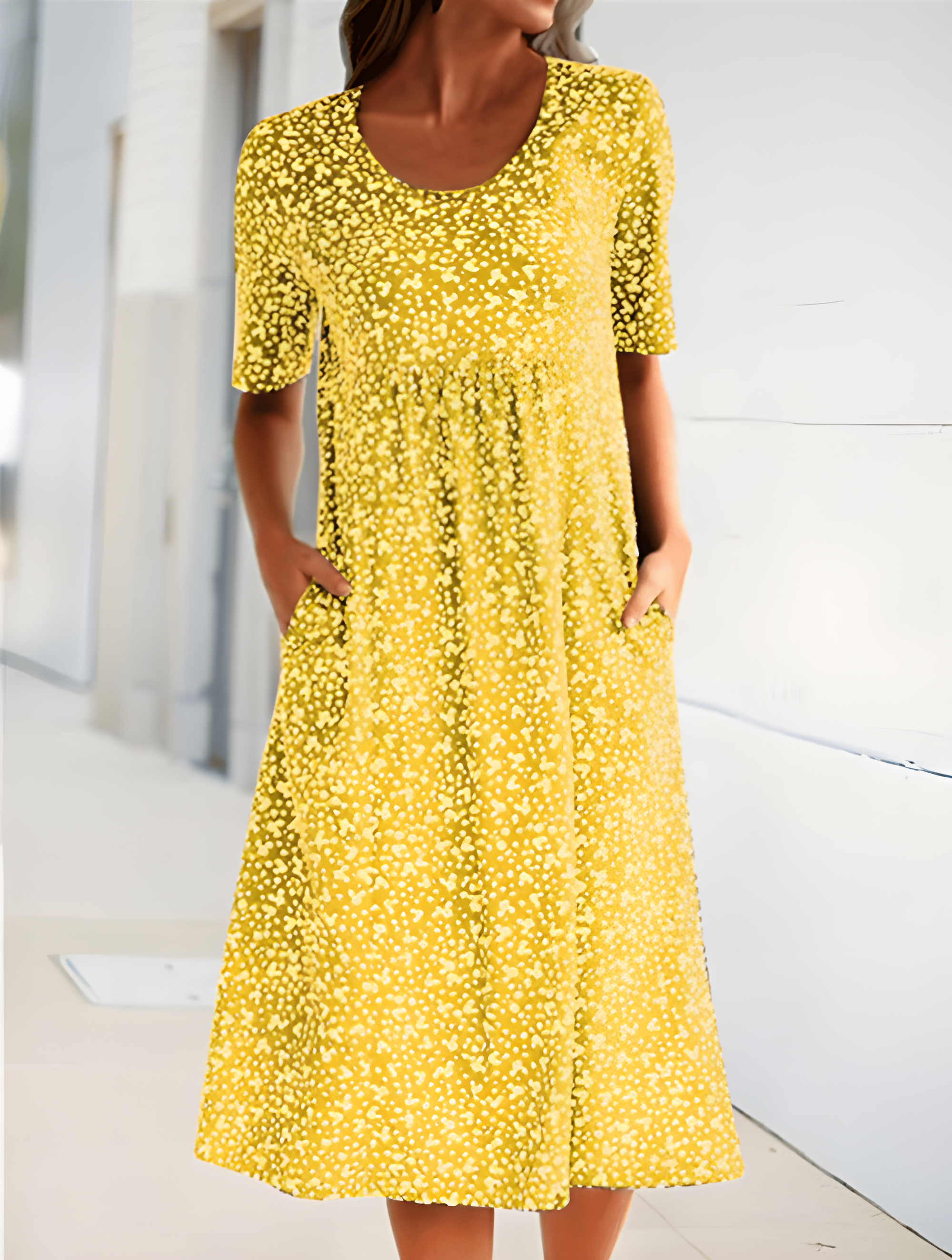 Norielle Midi květované šaty červená krátký rukáv