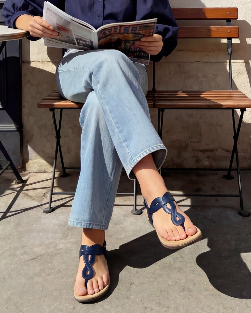 Norielle pletené ploché sandály černé boho