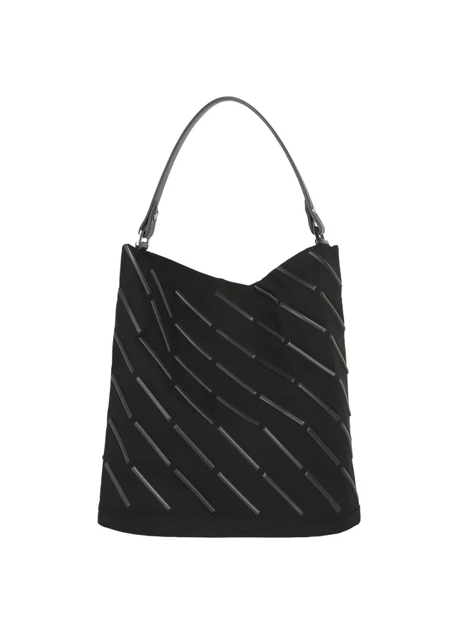 Issey Miyake Line Bag kabelka černá pruhovaná lehká