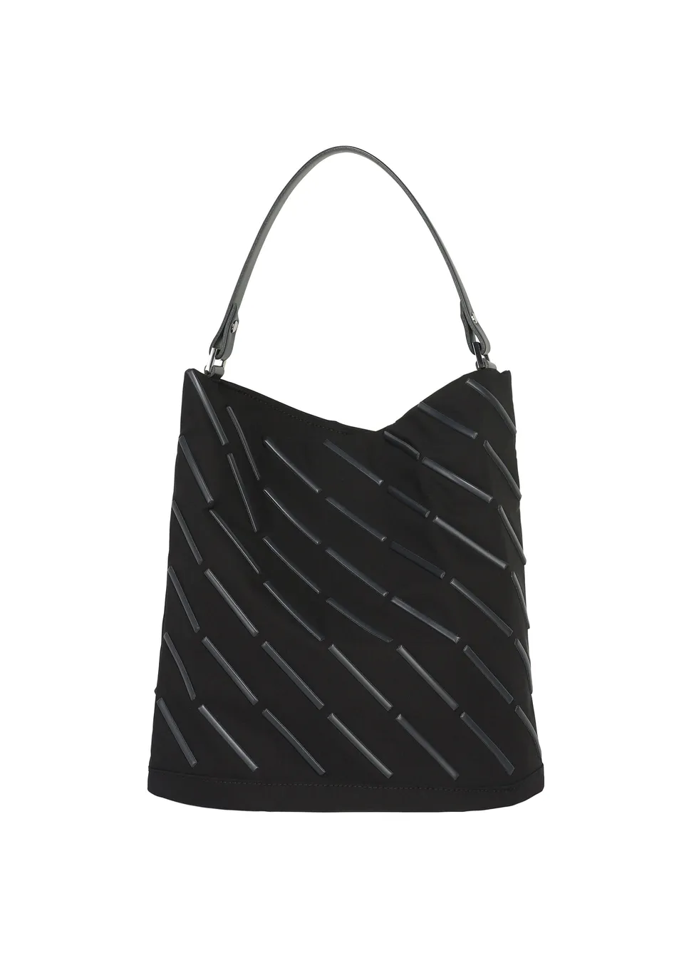 Issey Miyake Line Bag kabelka černá pruhovaná lehká