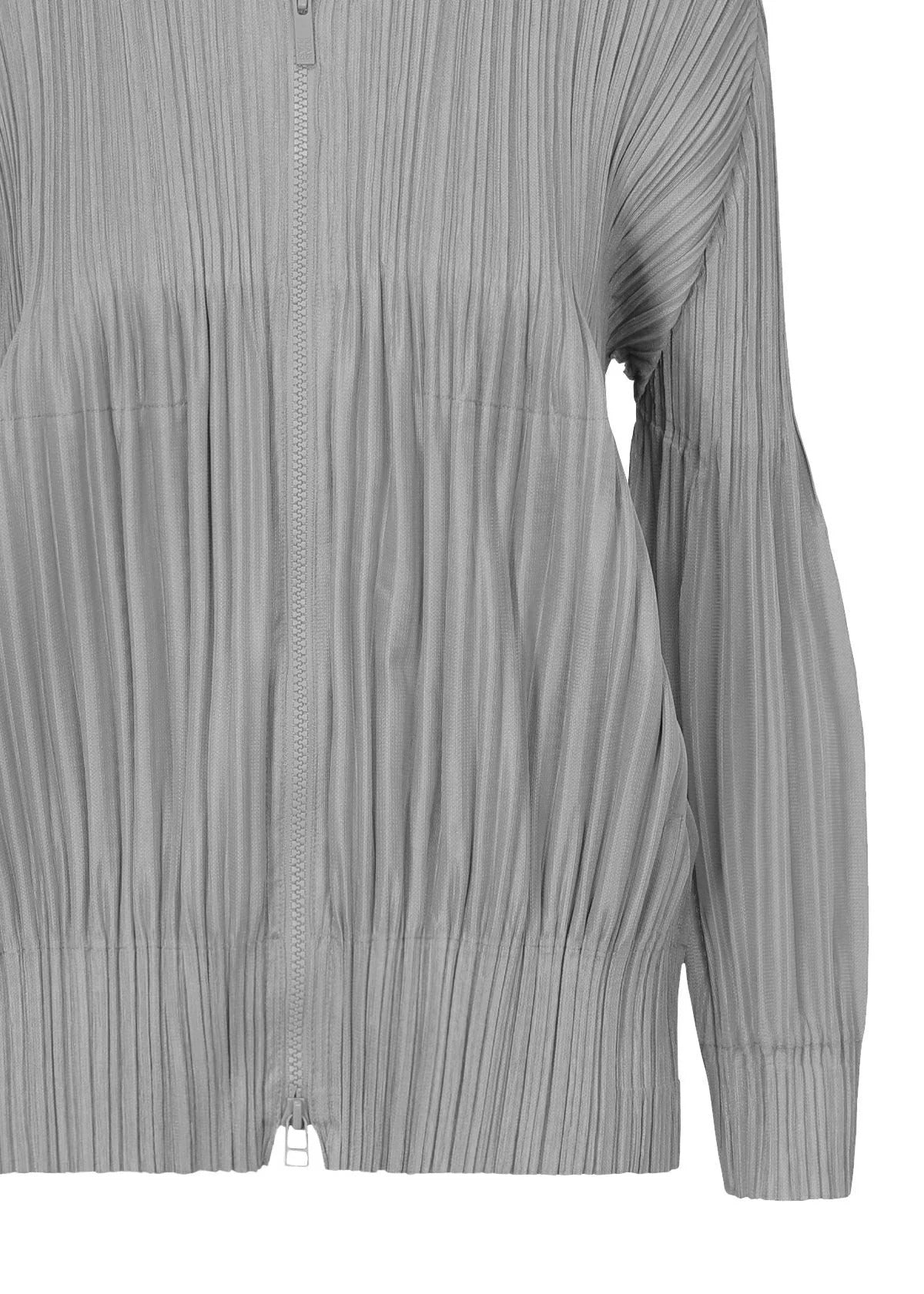 Issey Miyake Fluffy Basics blouson bunda světle šedá vel. 3