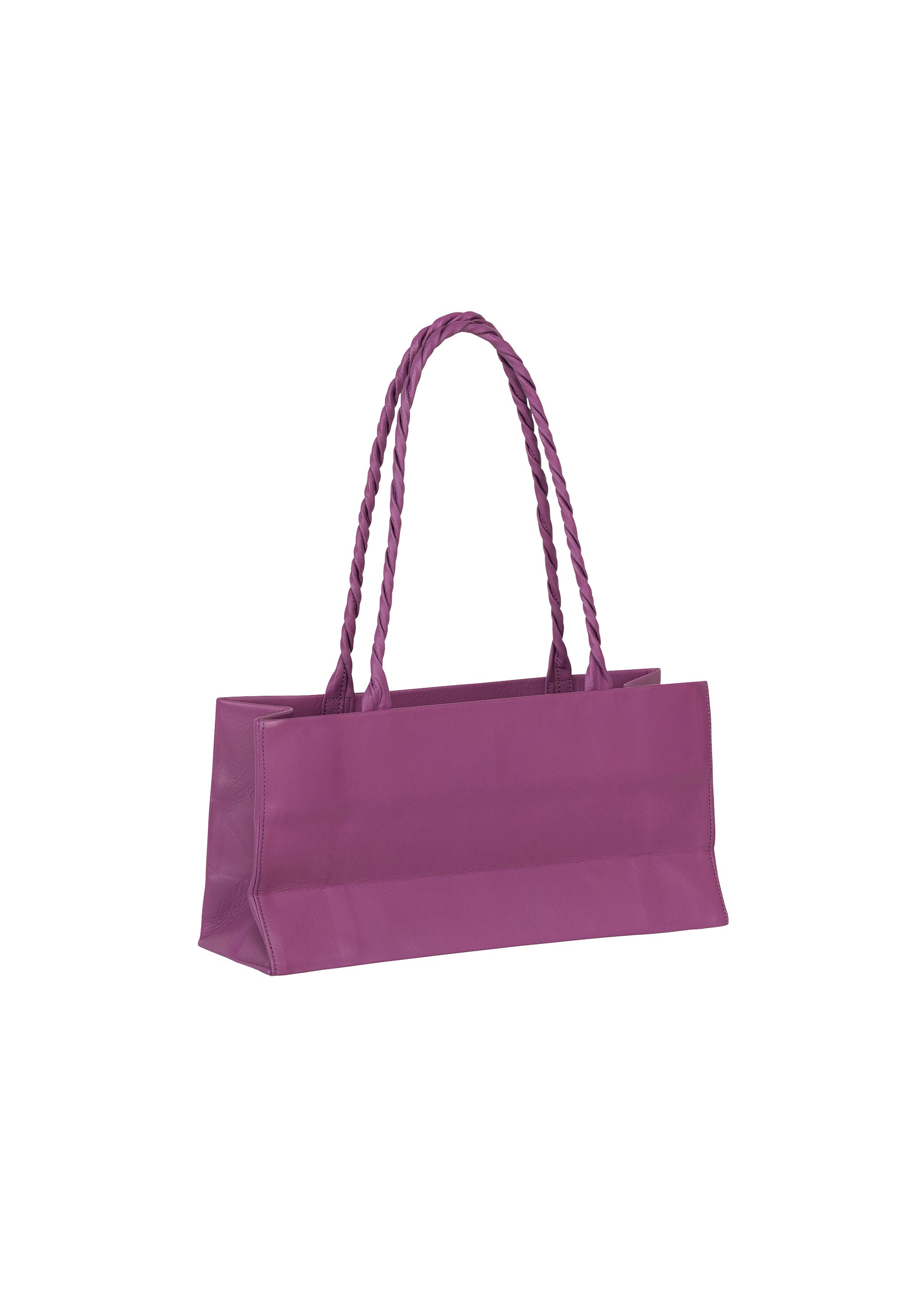 Issey Miyake Paper Bag kožená kabelka černá