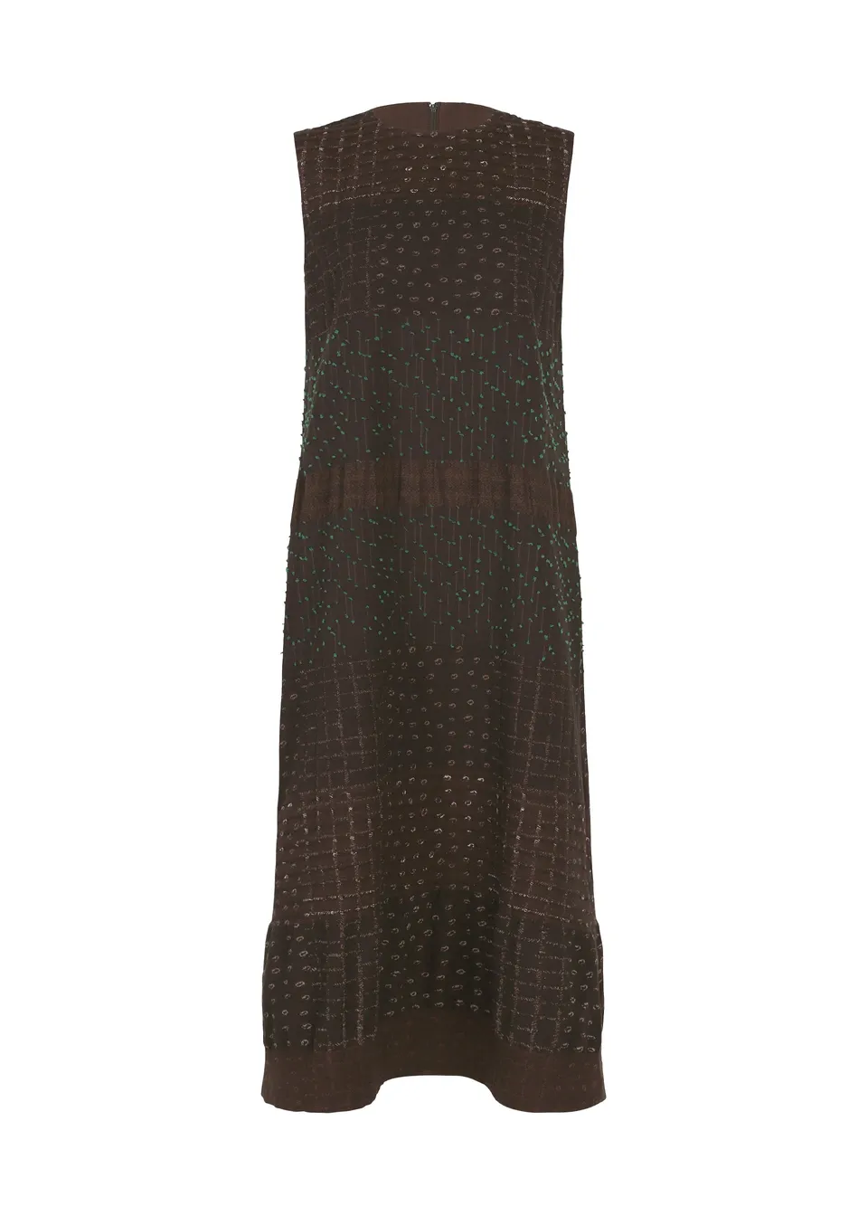 Issey Miyake HaaT Collage Stretch I šaty Dark Brown vel. 2