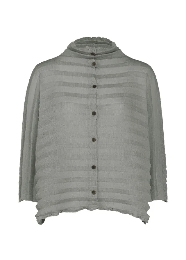 Issey Miyake Accordion See-Through Crepe kardigan gray