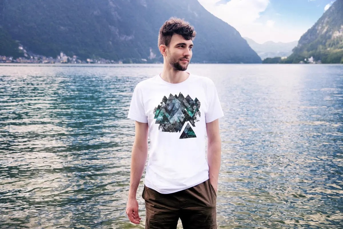 Magifešn XY Hory tričko Modrá unisex