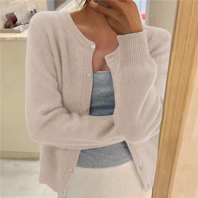 Norielle dámský cardigan jemný úplet šedý lehký