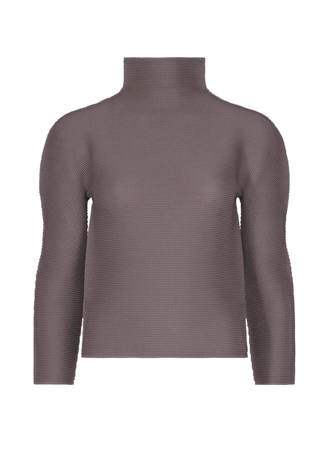 Issey Miyake Stretch Pleats 4 top taupe strečový rolák
