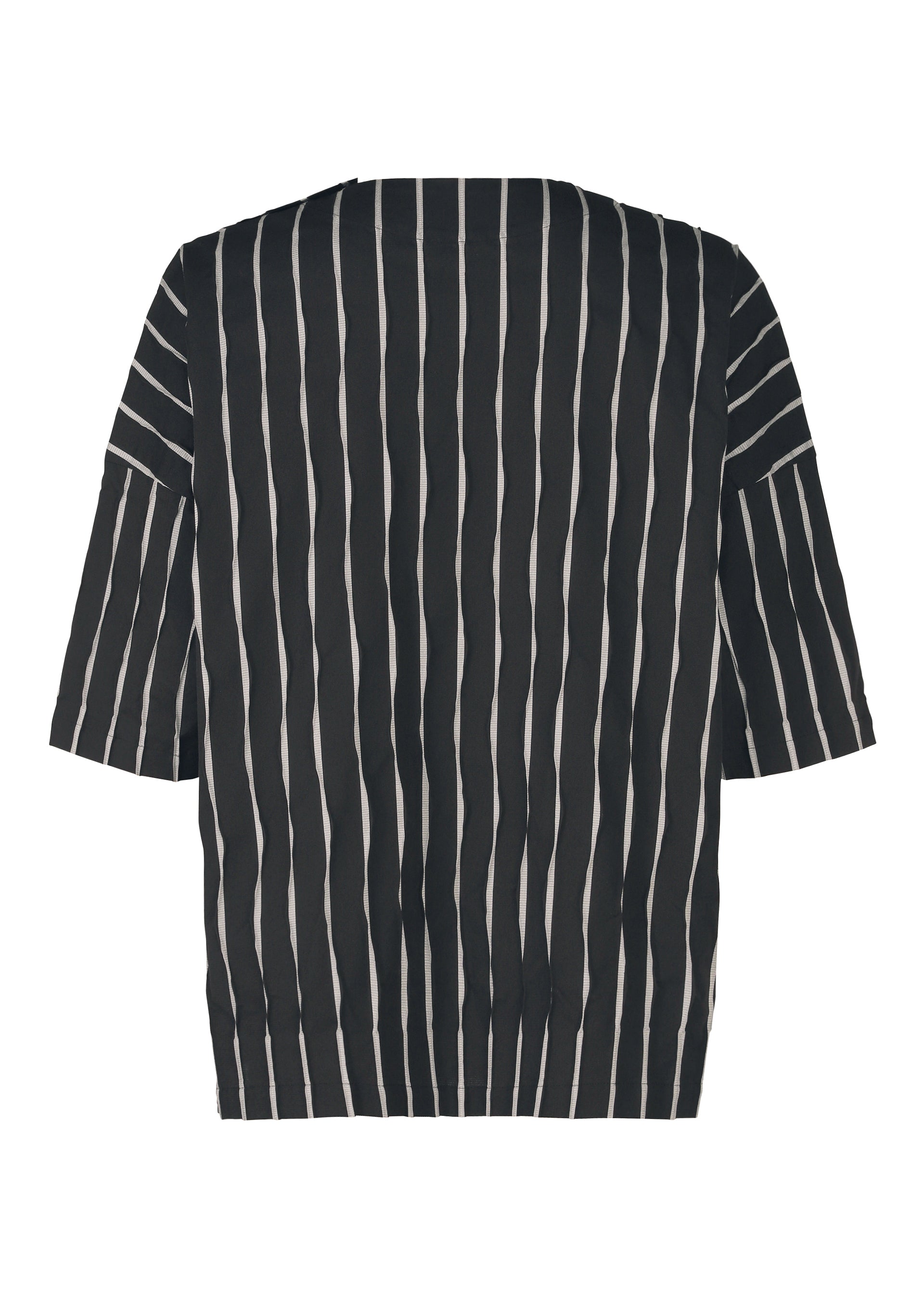 Issey Miyake Type-W 011 top černošedá pruhovaný