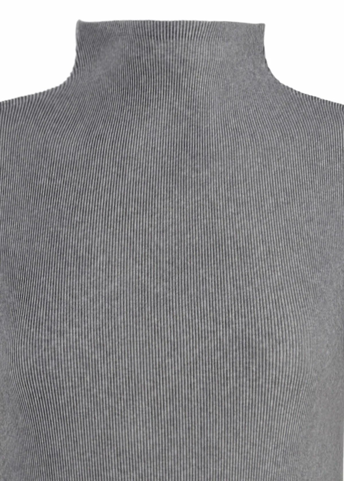 Issey Miyake Mist Basics plisovaný top světle šedý vel. 3