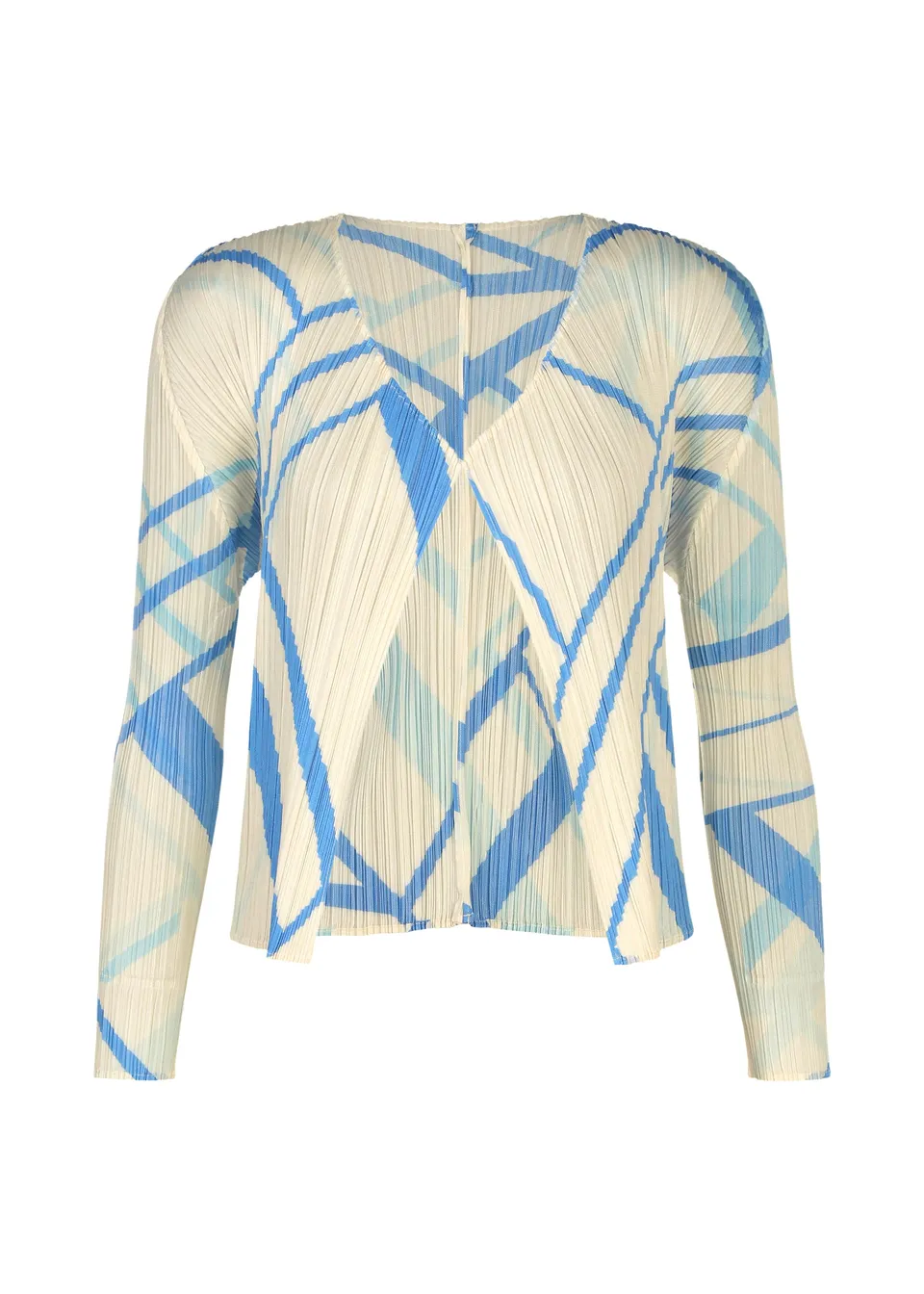 Issey Miyake Fold Line kardigan bílá 3