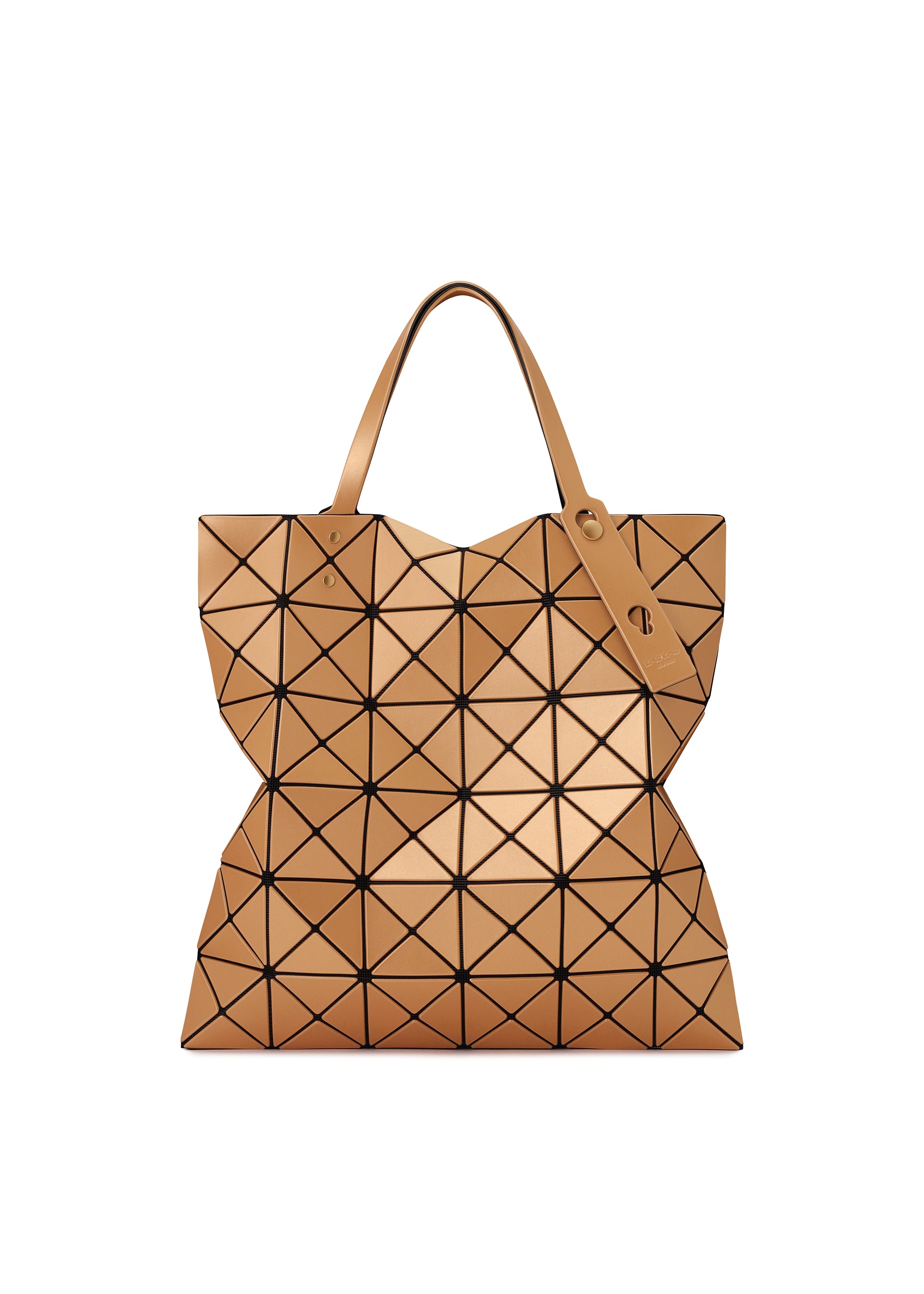 Issey Miyake Lucent Metallic tote kabelka béžová matná