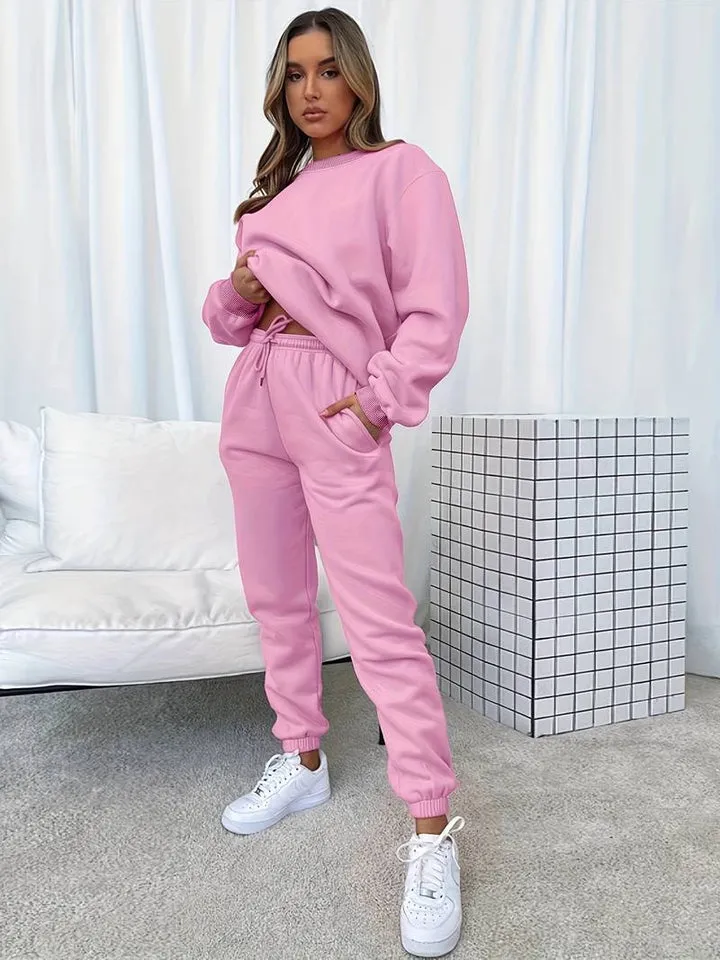 Norielle oversize tepláková souprava růžová
