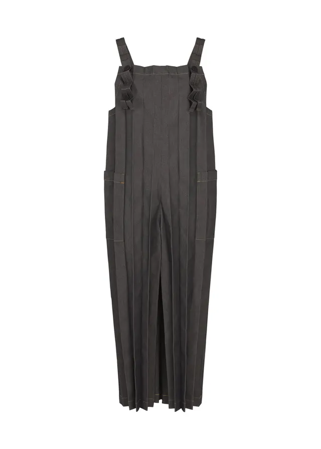 me Issey Miyake Denim Pleats Bottom overal černá denimový