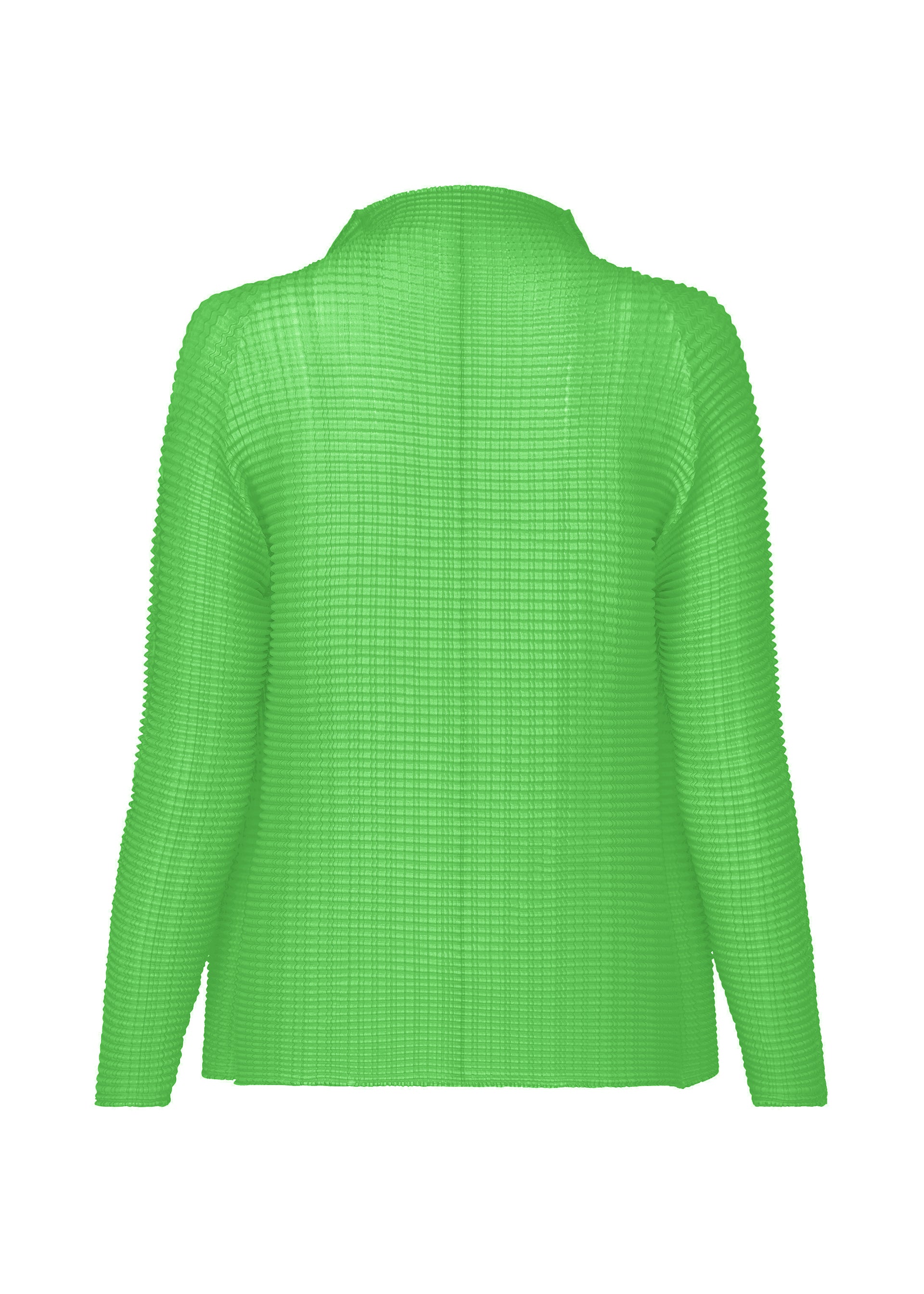 Issey Miyake Wooly Pleats-68 kardigan zelený stretch
