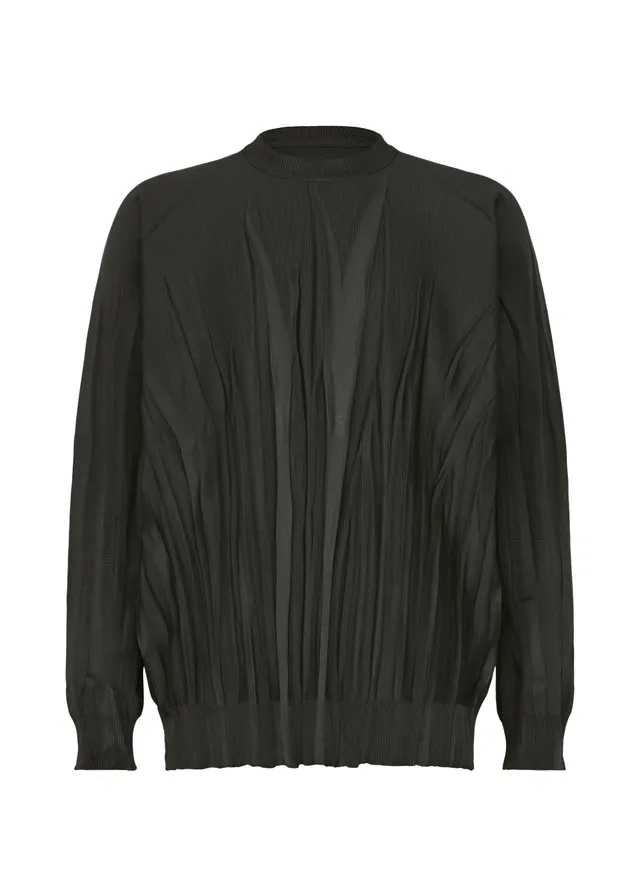 Issey Miyake Ripple Knit svetr černá vel. 3 bezešvý