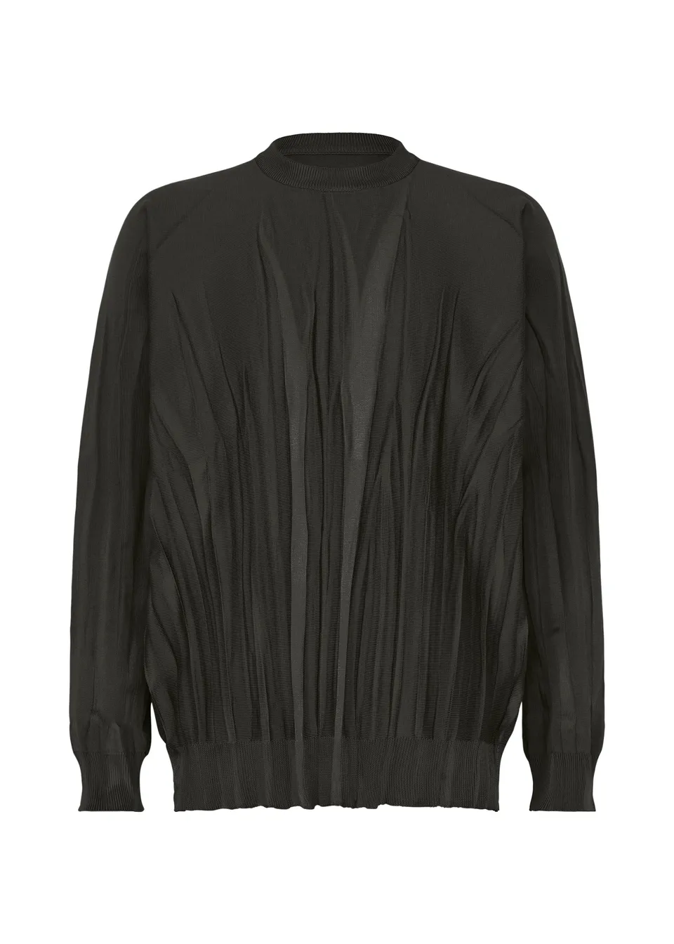 Issey Miyake Ripple Knit svetr černá vel. 3 bezešvý
