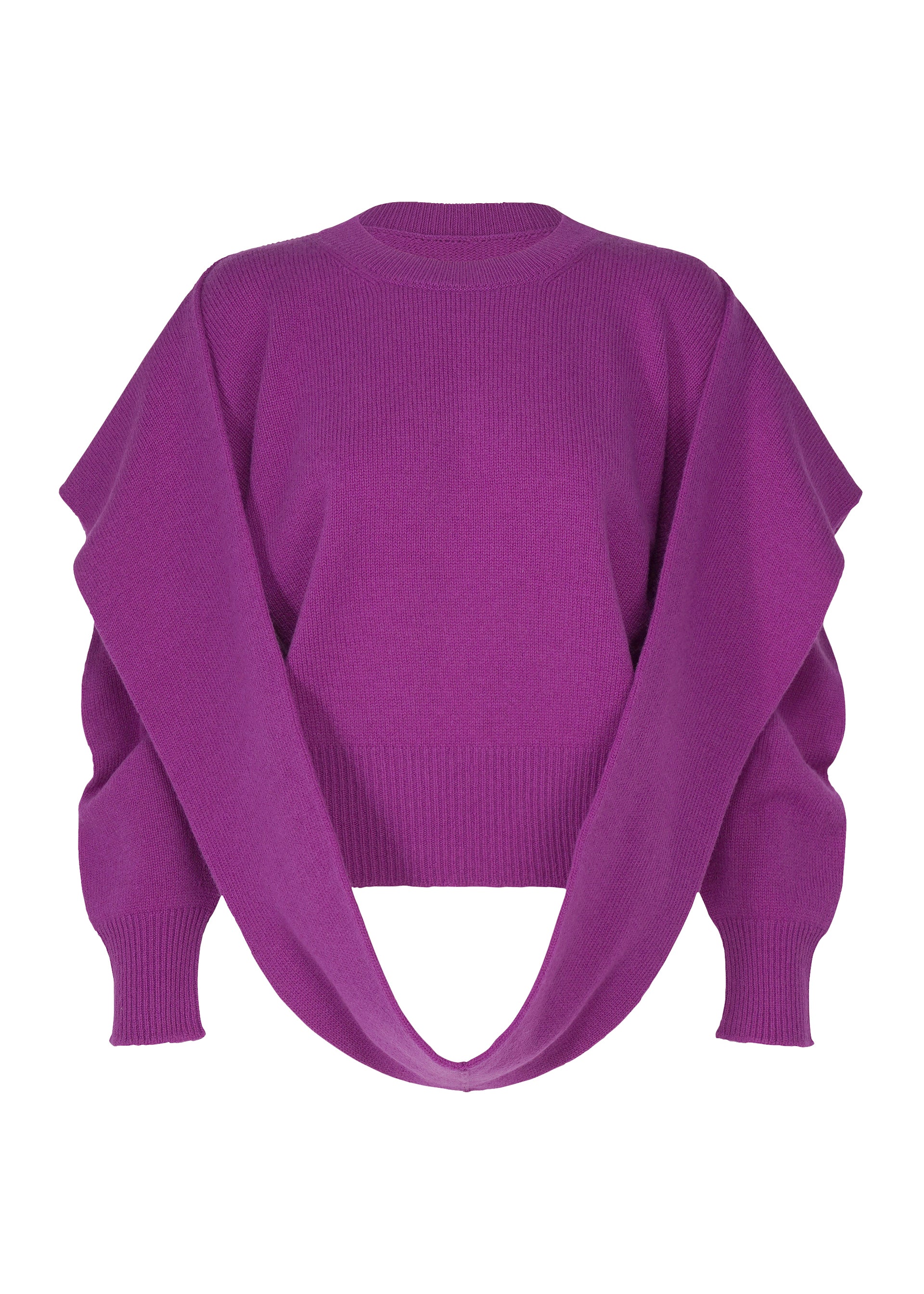 Issey Miyake O Knit vlněný svetr off-white 2