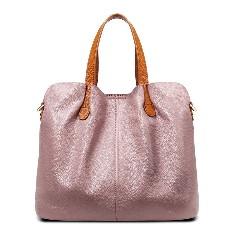 Norielle kožená kabelka šedá shopper