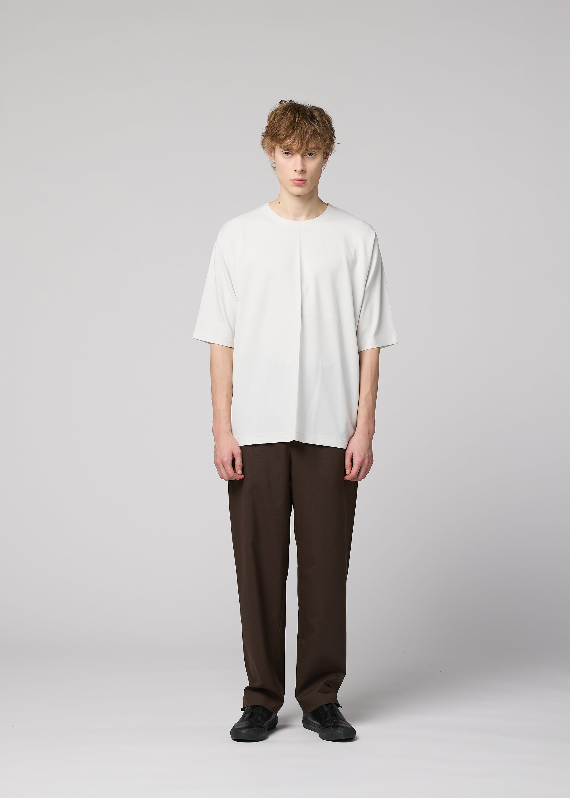 Issey Miyake IM Men Flat T tričko bílé skládané jersey