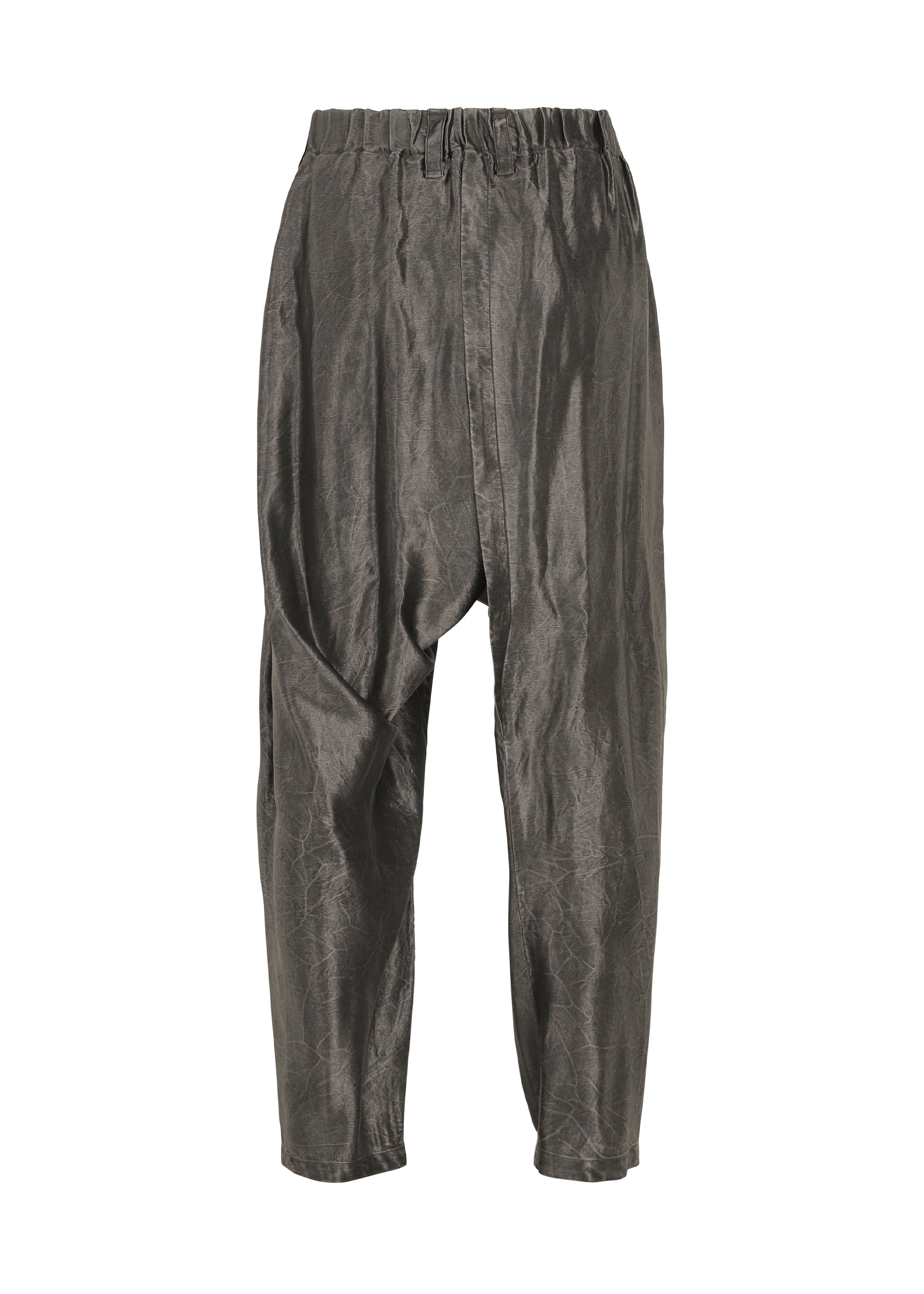 Issey Miyake Satin Wash LA61503 kalhoty charcoal gray acetátové