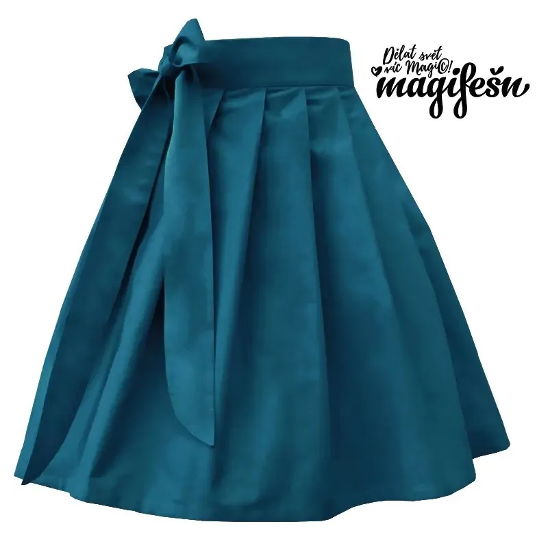 Magifešn Doll sukně petrolejová zavinovací