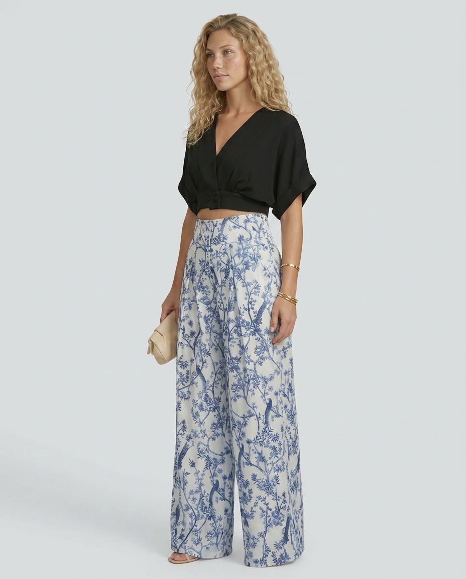 Norielle crop top s véčkem černý M