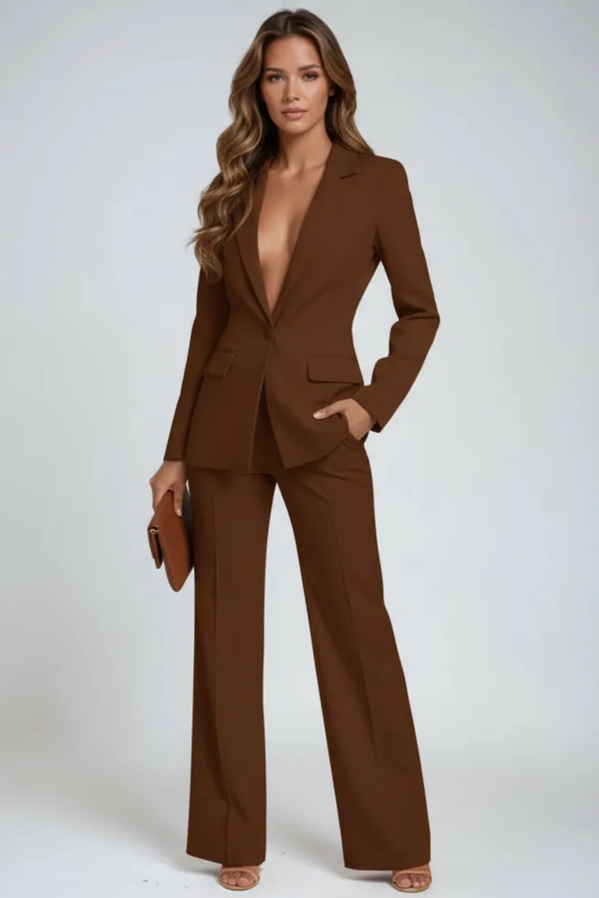 Norielle dámský kalhotový kostým žlutý S elegantní