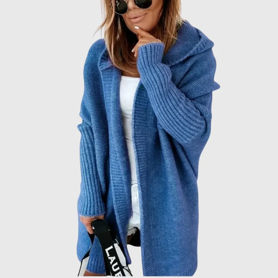 Norielle dlouhý cardigan šedý lehký s kapucí