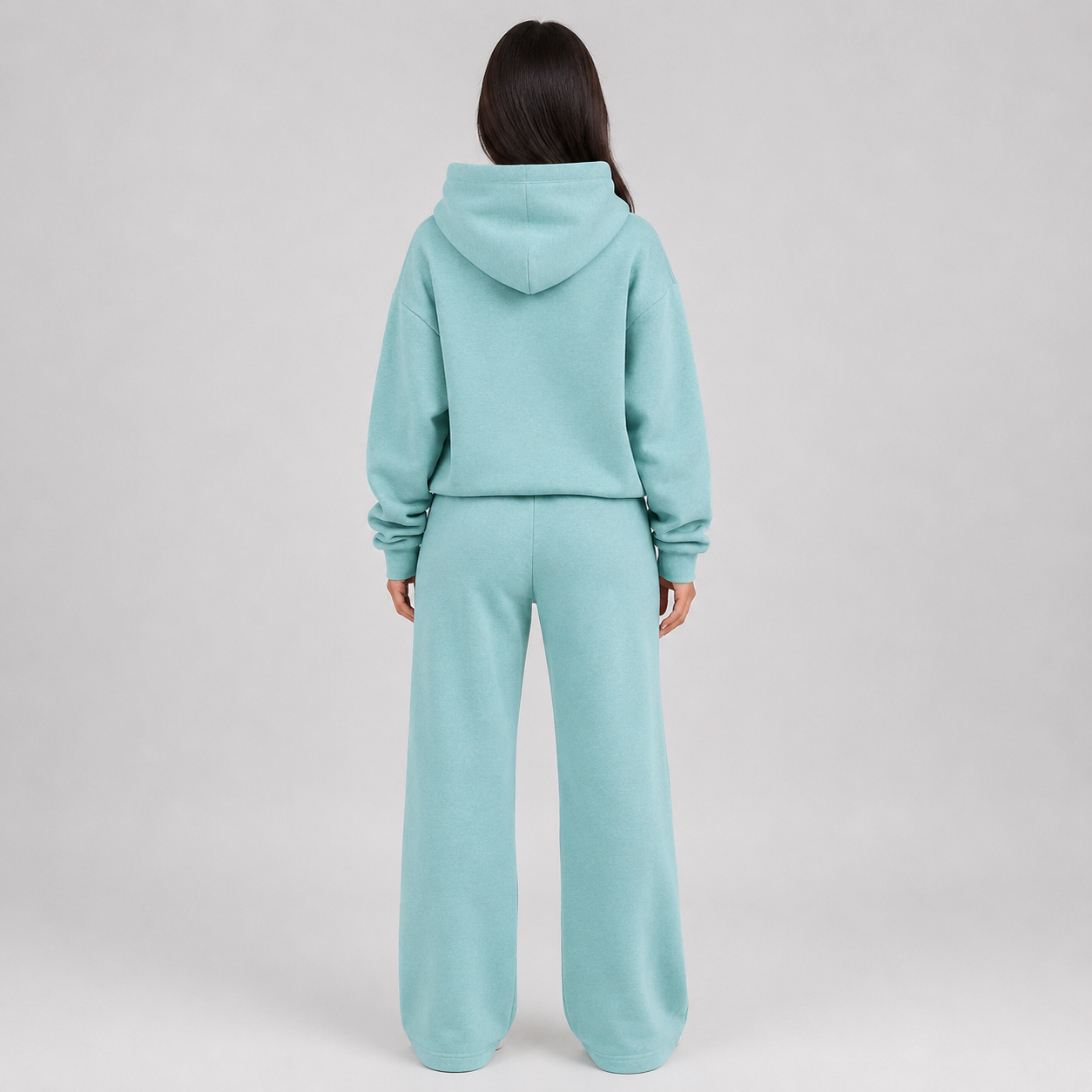 Norielle oversize tepláková souprava mikina kalhoty cyan