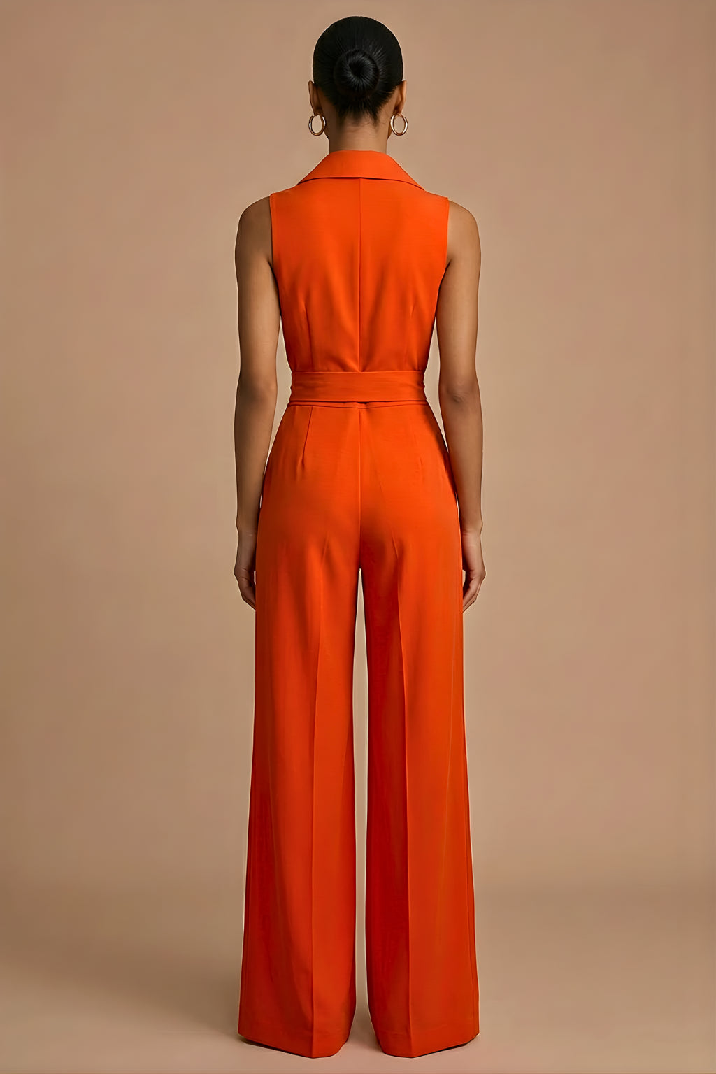 Norielle elegantní overal bez rukávů oranžový
