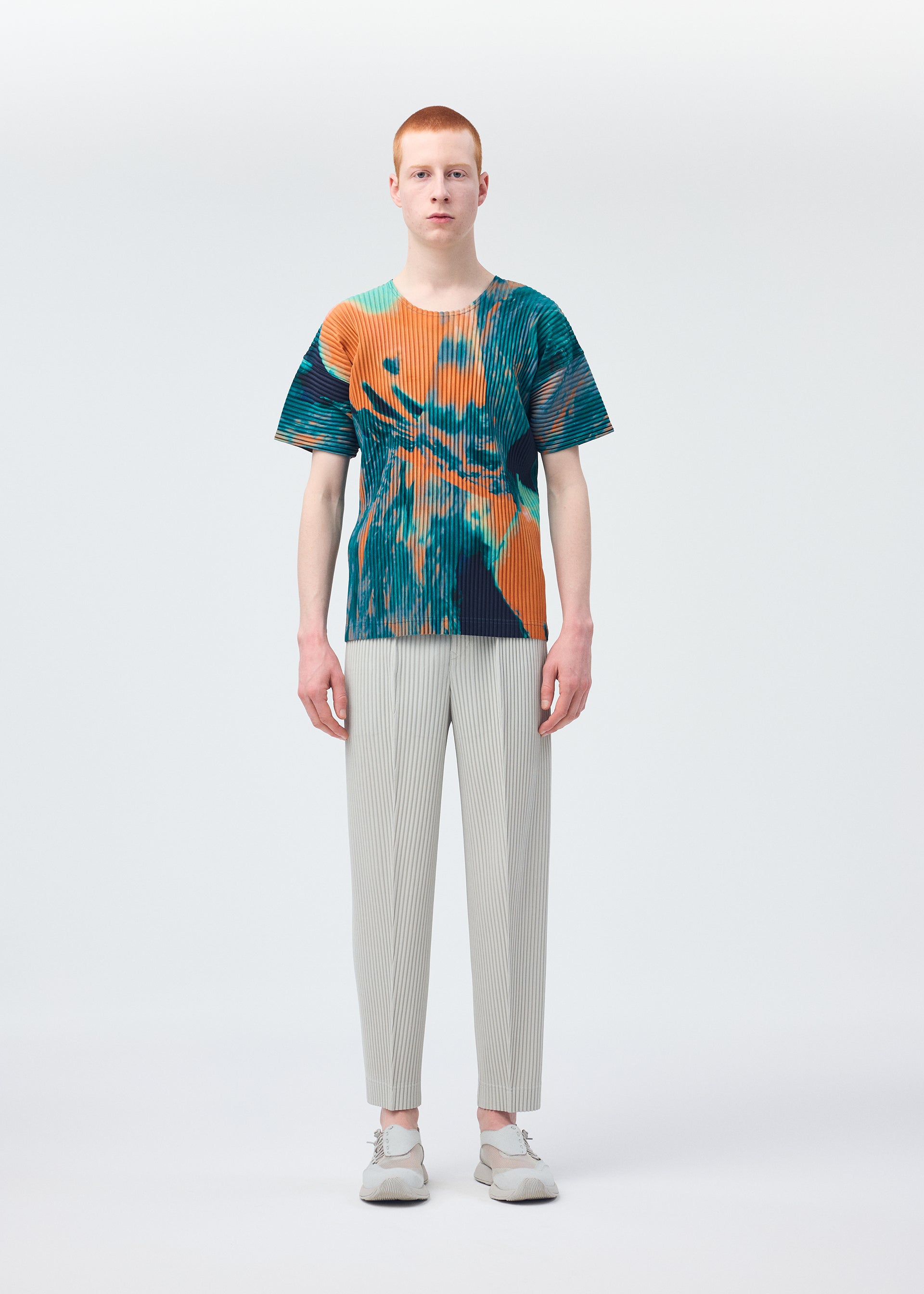 Issey Miyake Homme Plissé Agate tričko orange beige