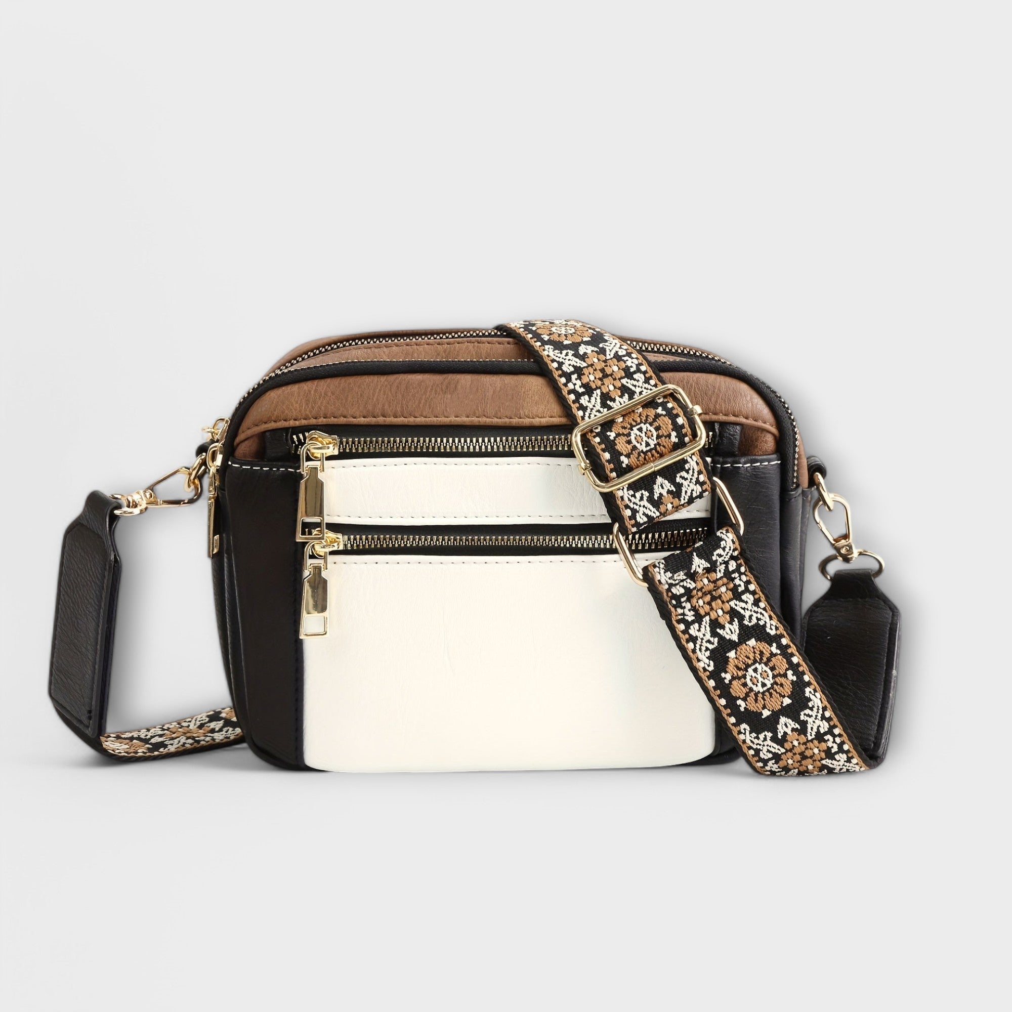 Norielle crossbody kabelka hnědá z koženky