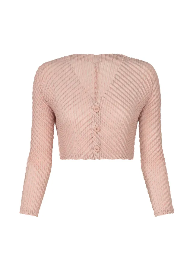 Issey Miyake Restore Blend Pleats IM61FO683 kardigan ruzova 2 recyklovany