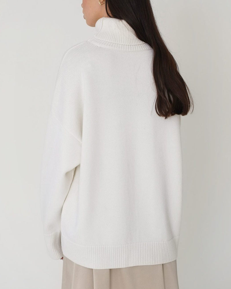 Norielle oversize svetr šedý s rolákem