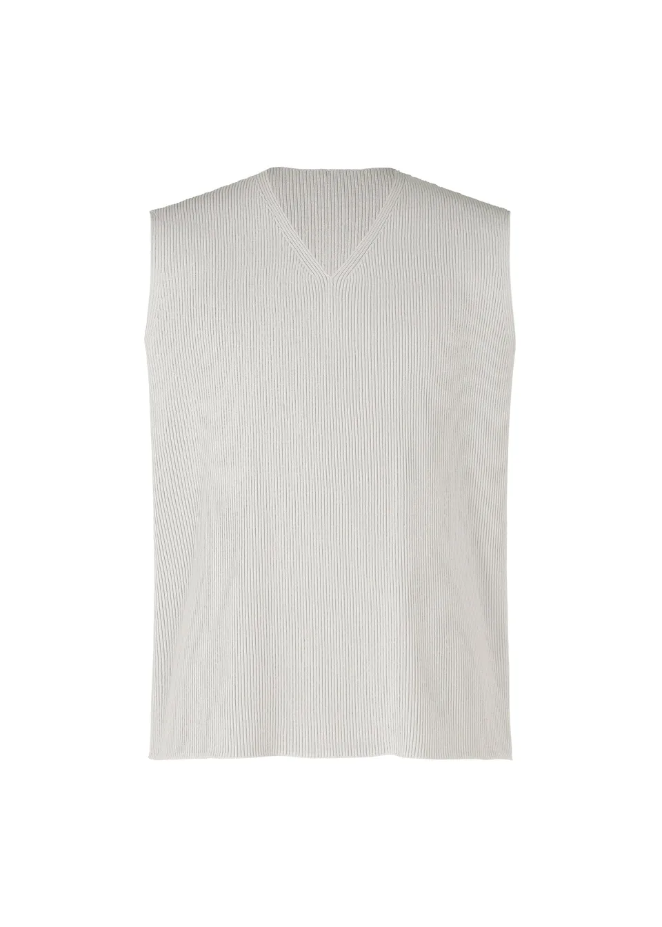 Issey Miyake Basic Knit vesta černá V výstřih pletená