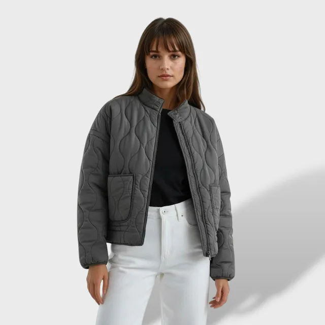 Norielle Oversize bunda šedá prošívaná zimní