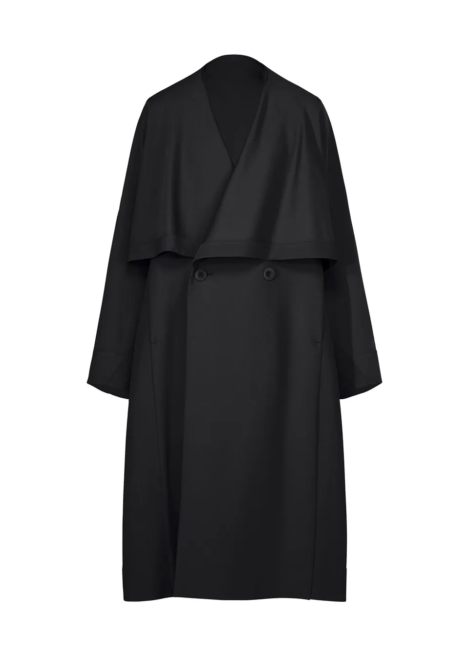 Issey Miyake Front Back kabát černý vel. 2 vlněný